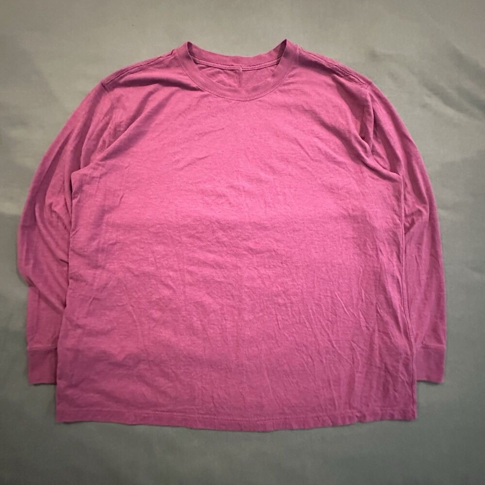 Lululemon All Yours Long Sleeve Shirt Womens (23x27) Pink Stretch Gym Activewear